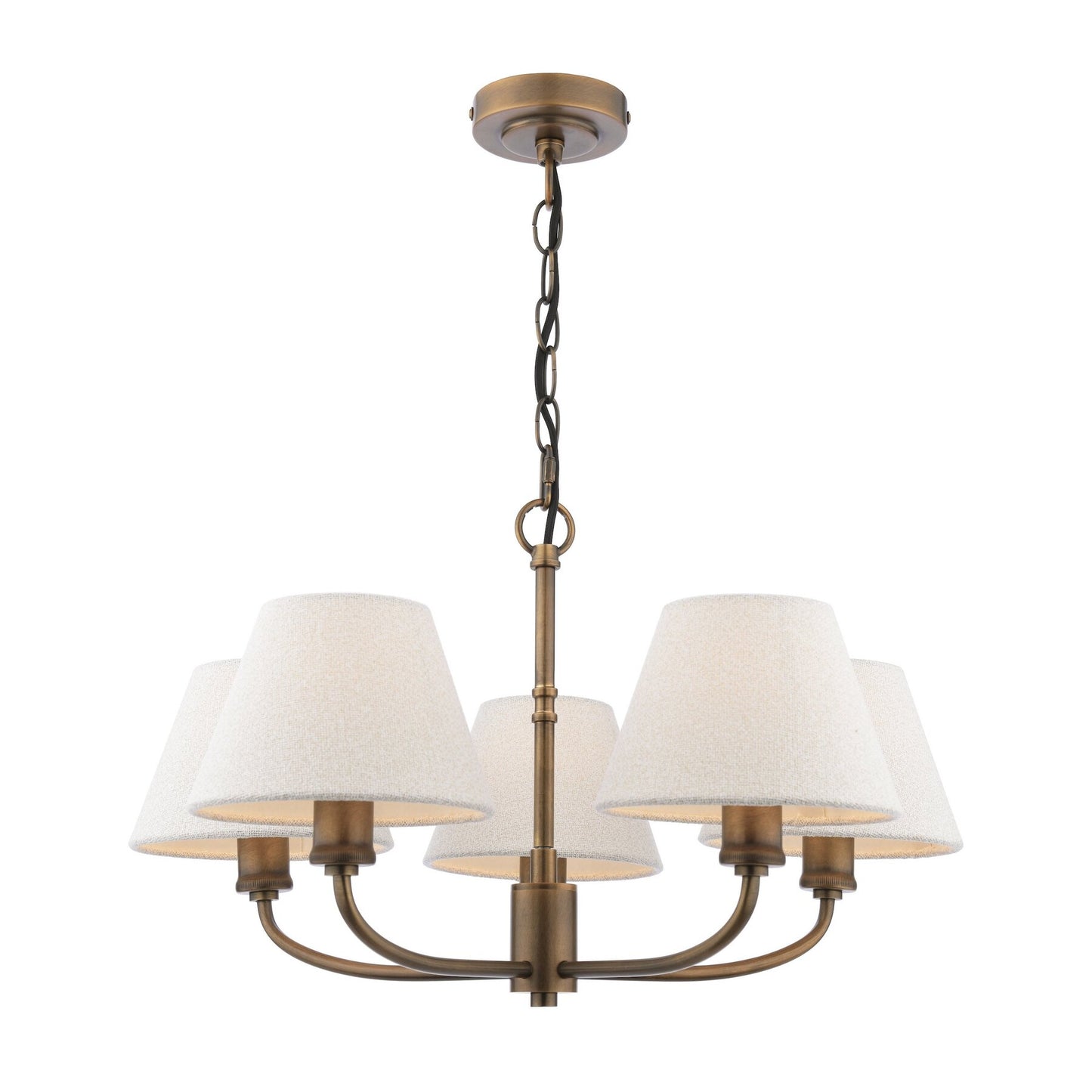 Laura Ashley Denston 5 Light Antique Bronze Chandelier With Shades