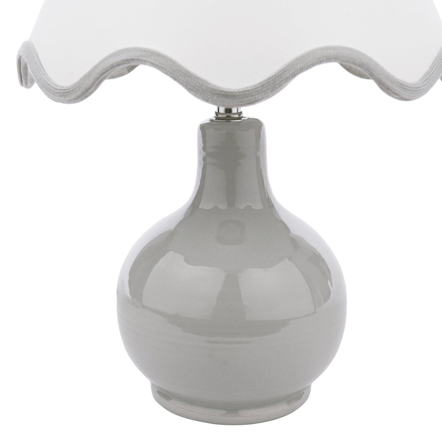 Laura Ashley Bramhope Grey Ceramic Table Lamp With Shade