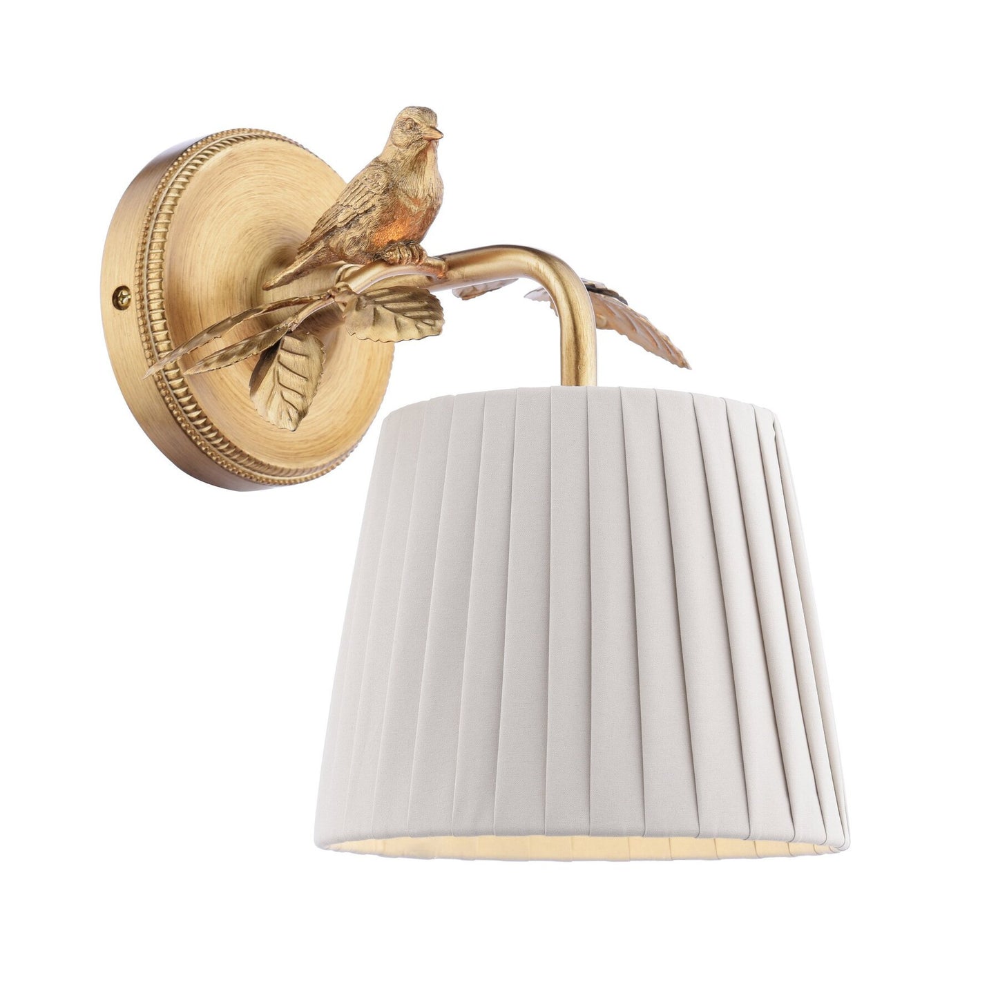 Laura Ashley Egelton Aged Brass Wall Light With Shade