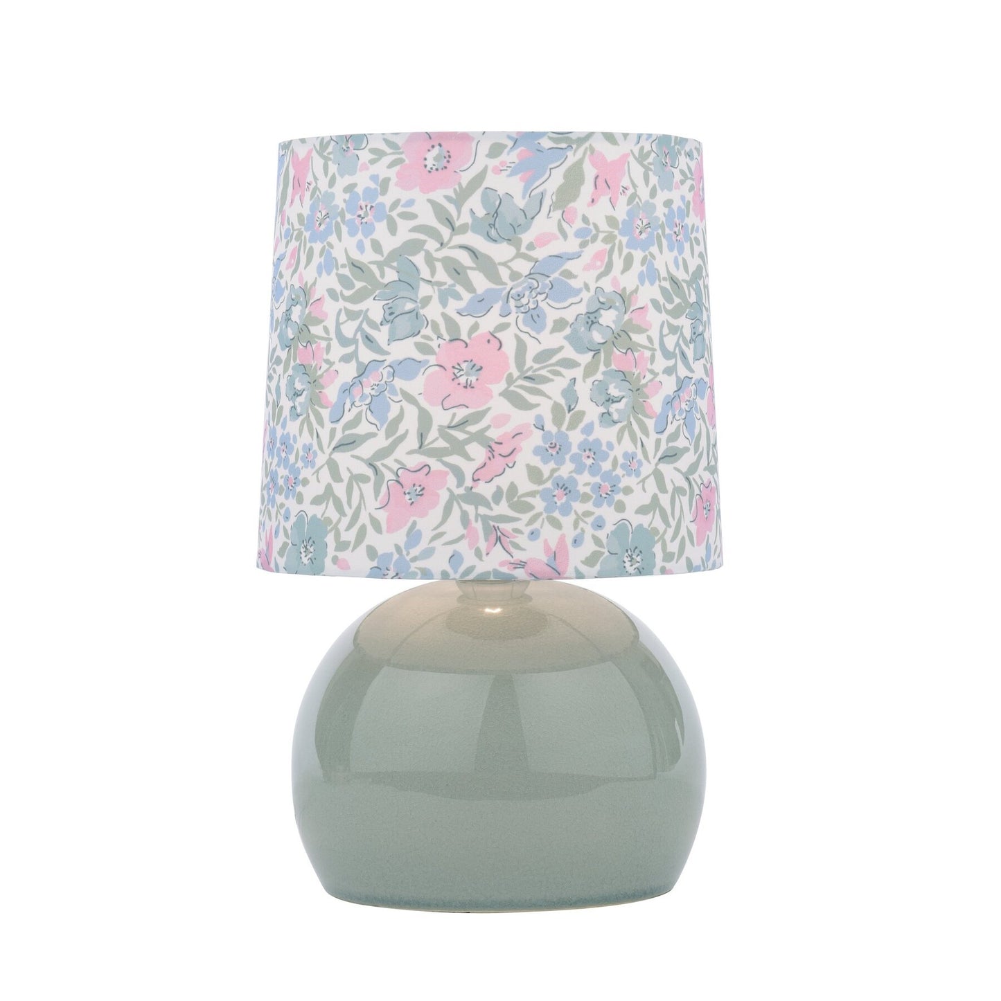 Laura Ashley Sherston Blue Crackle Glaze Table Lamp With Shade
