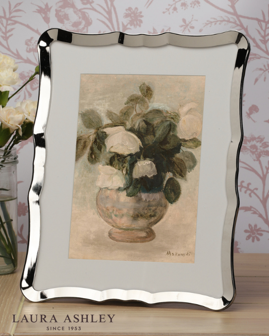 Laura Ashley Glasbury Polished Nickel 5x7 Inch Photo Frame