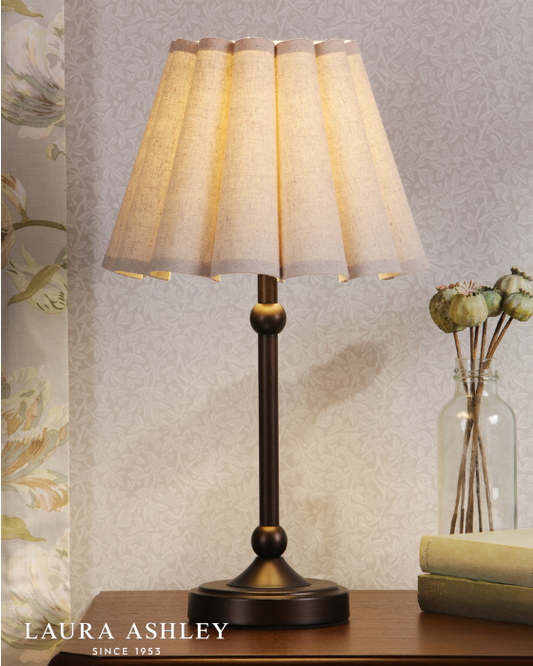 Laura Ashley Holwell Antique Bronze Table Lamp With Shade