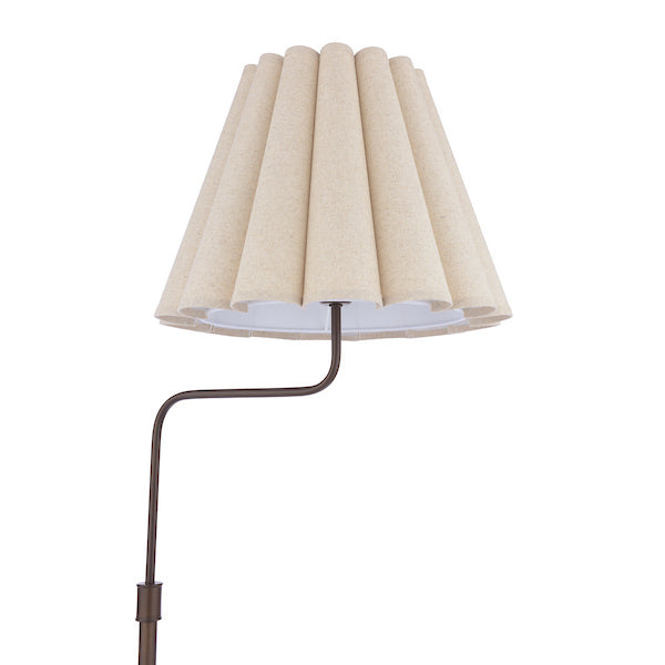Laura Ashley Holwell Antique Bronze Floor Lamp With Natural Shade