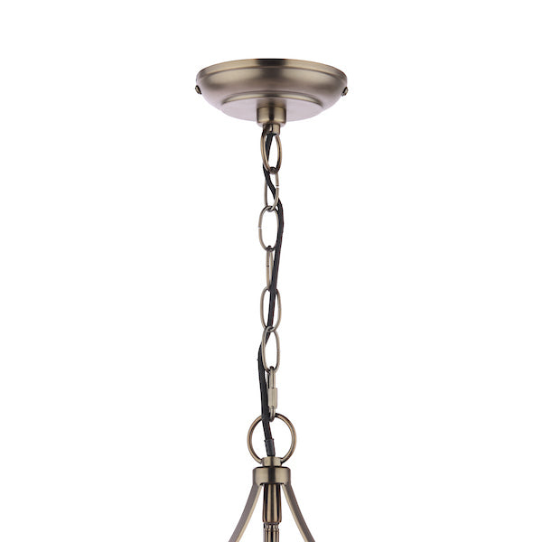 Laura Ashley Allerford 3 Light Satin Bronze & Taupe Pendant