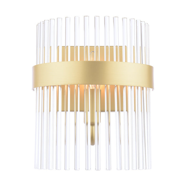 Laura Ashley Alexa Glass & Matt Antique Brass Wall Light