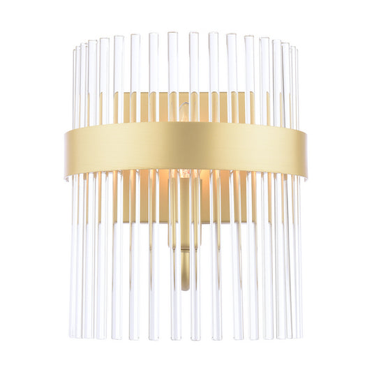 Laura Ashley Alexa Glass & Matt Antique Brass Wall Light