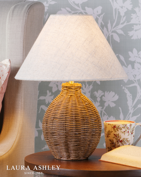 Laura Ashley Fernhill Antique Brown Table Lamp With Shade