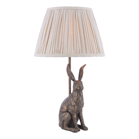 Laura Ashley Hare Antique Bronze Table Lamp With Shade
