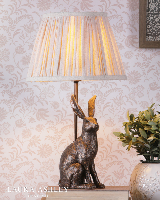 Laura Ashley Hare Antique Bronze Table Lamp With Shade