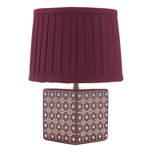 Laura Ashley Claudina Purple Table Lamp With Shade