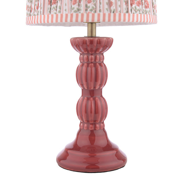 Laura Ashley Kelbrook Red & Matt Antique Brass Table Lamp With Shade