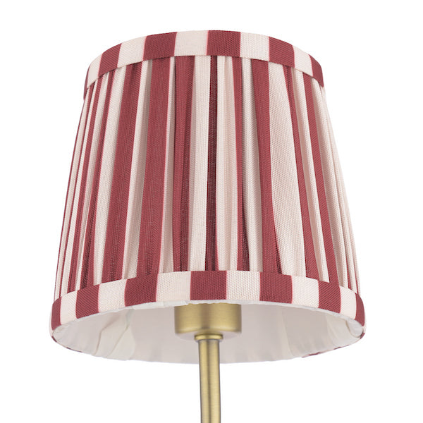 Laura Ashley Denwick Matt Antique Brass Wall Light With Red Shade