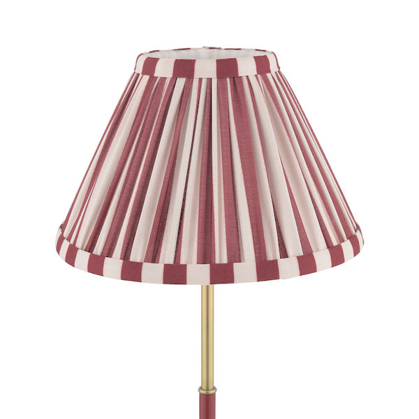 Laura Ashley Denwick Matt Antique Brass Table Lamp With Satin Red Shade