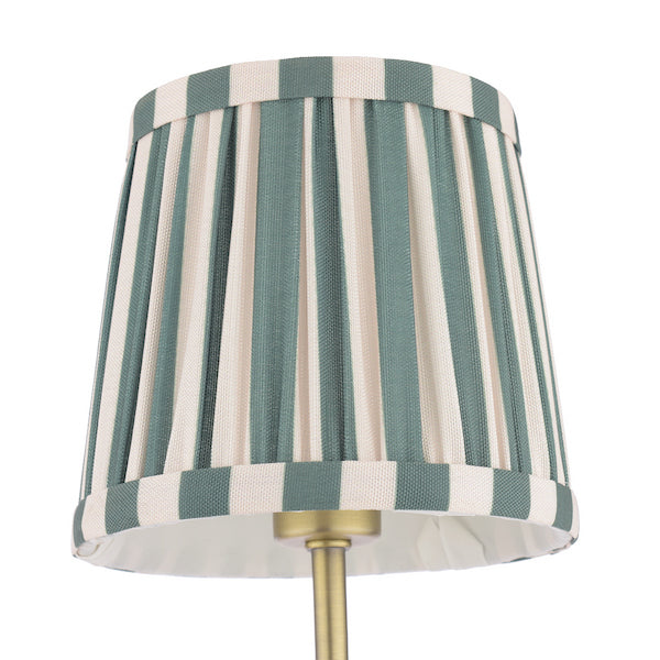 Laura Ashley Denwick Matt Antique Brass Wall Light With Green Shade
