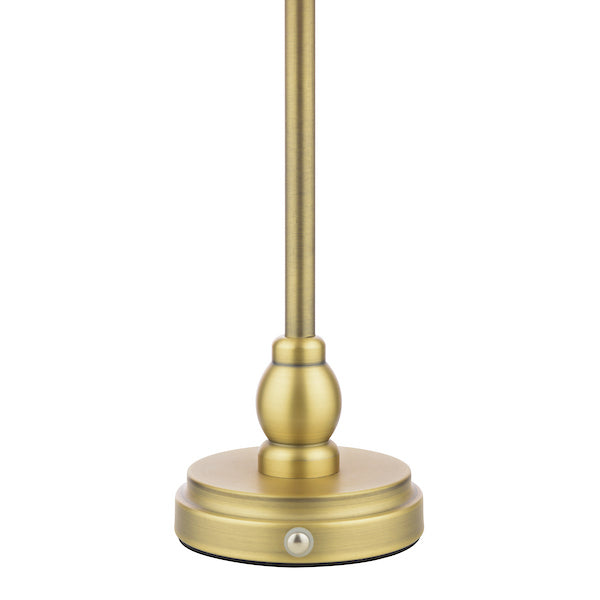 Laura Ashley Erin LED Matt Antique Brass Rechargeable Table Lamp With Shade