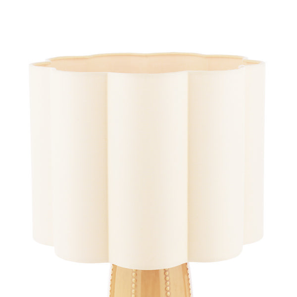 Laura Ashley Littleton Yellow Ceramic & Antique Brass Table Lamp With Shade