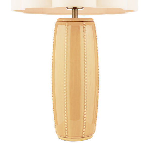 Laura Ashley Littleton Yellow Ceramic & Antique Brass Table Lamp With Shade