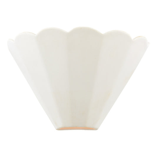 Laura Ashley Scallop White Ceramic Wall Light