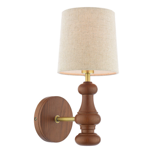 Laura Ashley Millbrook Stained Wood Wall Light with Shade