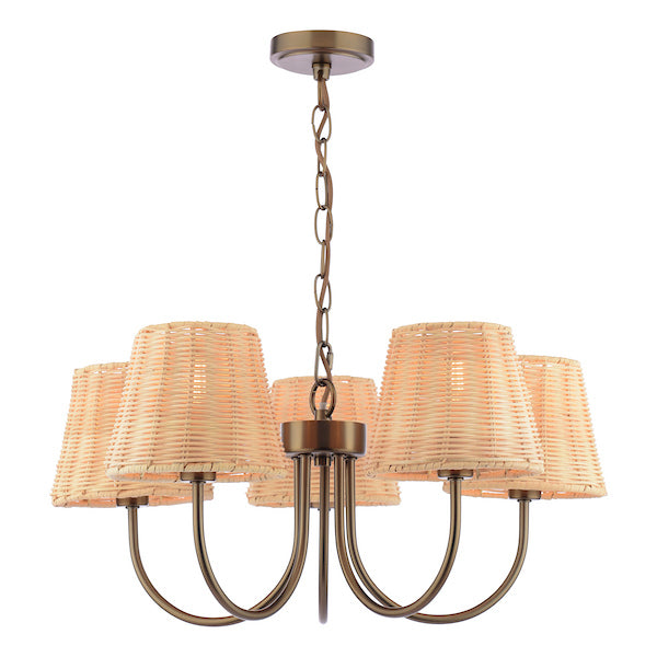 Laura Ashley Hasfield 5 Light Satin Bronze Pendant