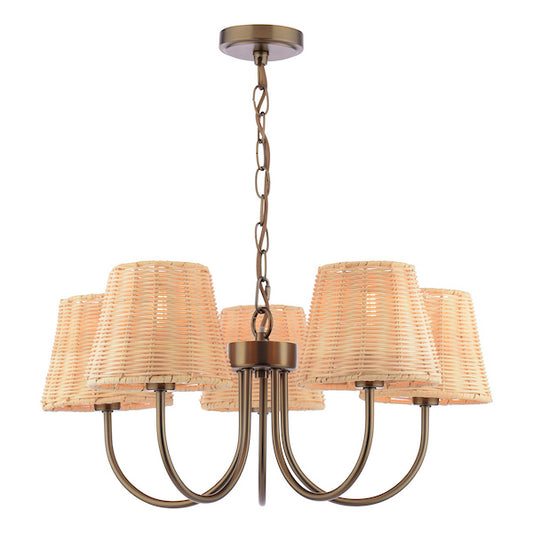 Laura Ashley Hasfield 5 Light Satin Bronze Pendant