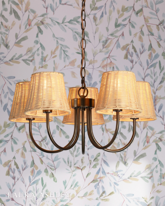 Laura Ashley Hasfield 5 Light Satin Bronze Pendant