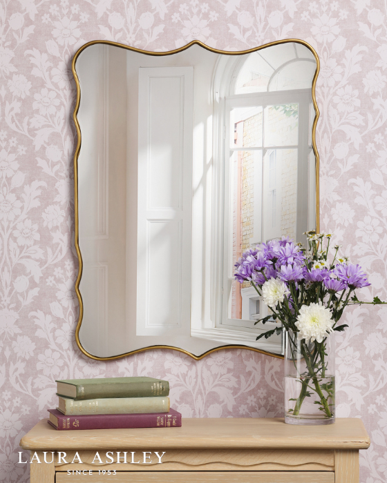 Laura Ashley Medora Matt Gold 64.5 X 49.5cm Mirror