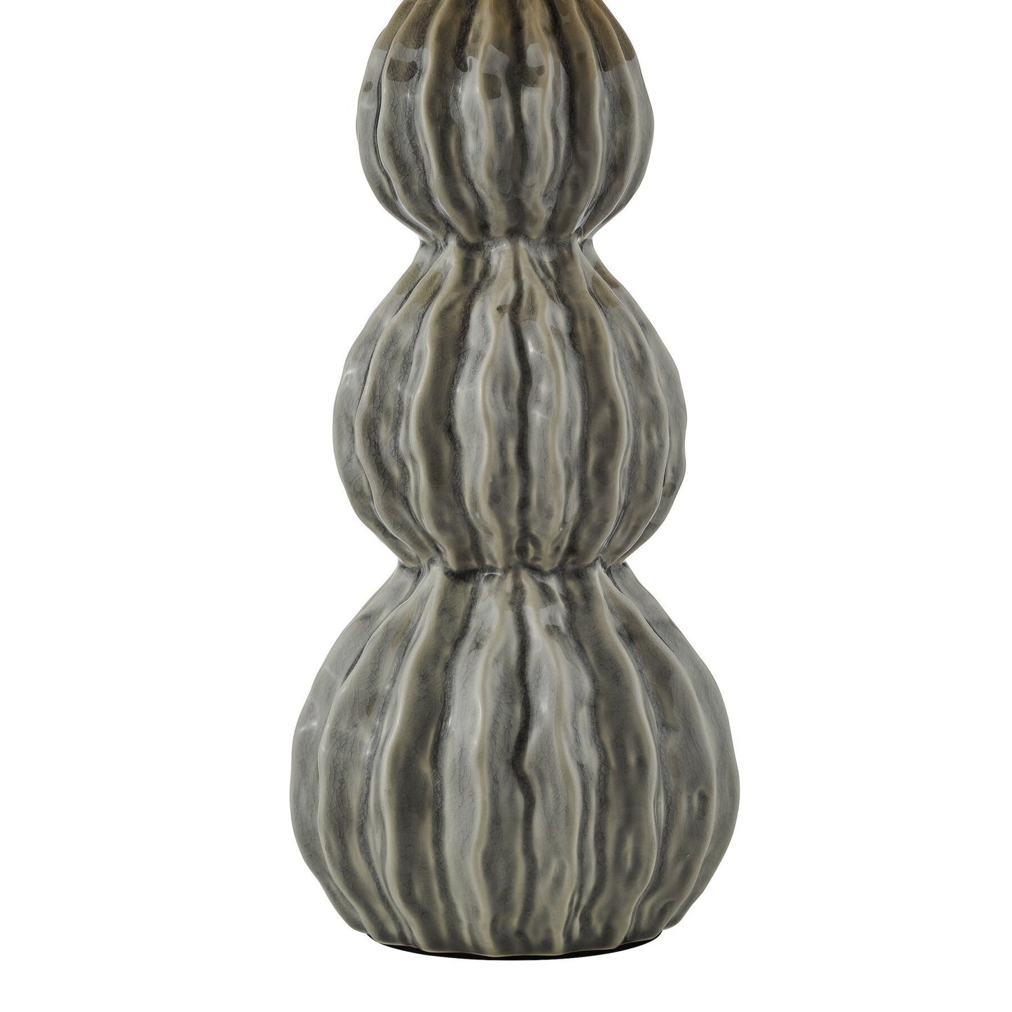 Dar Lighting Lorelai Ceramic Grey Table Lamp With Shade
