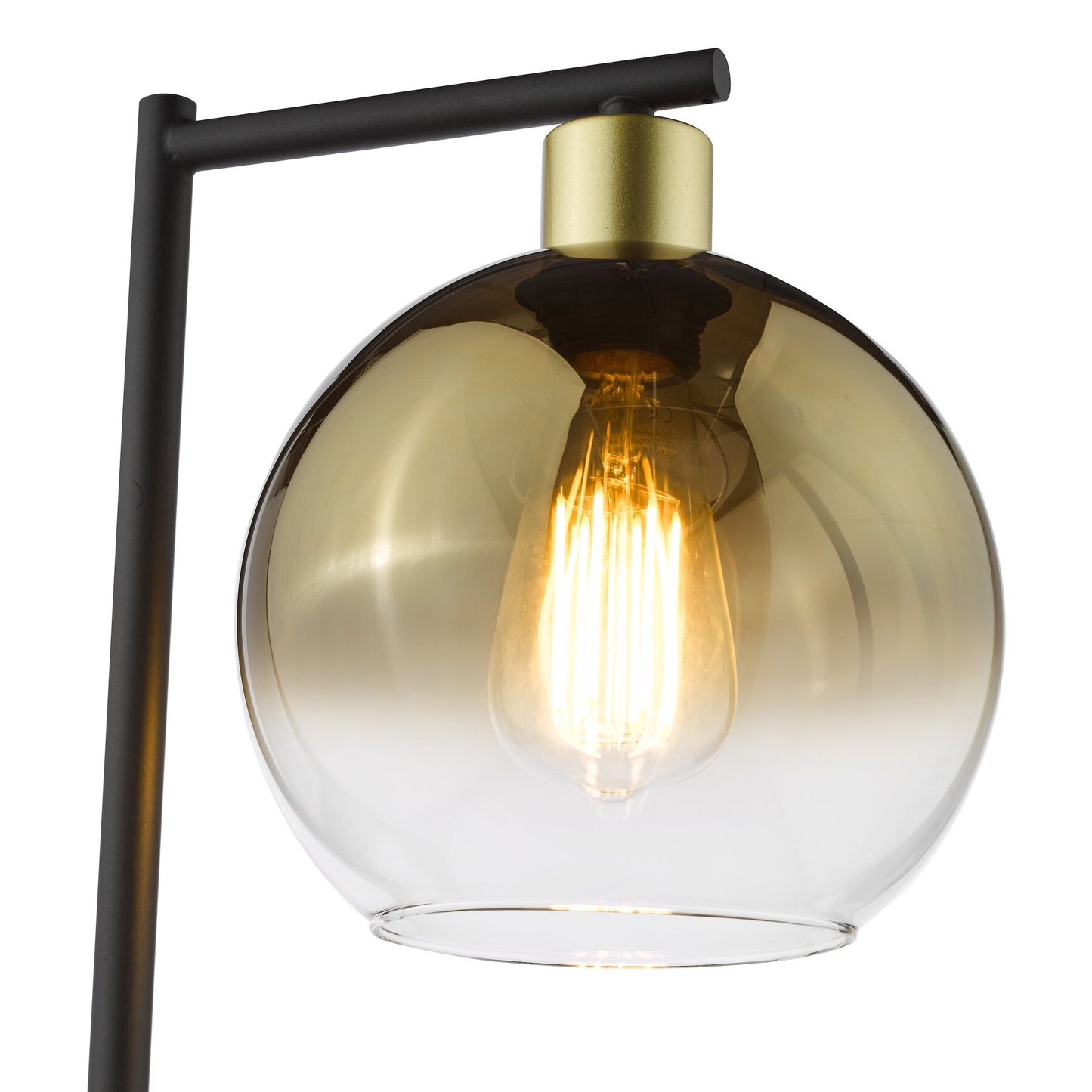 Dar Lighting Lycia Satin Gold & Gold Ombre Glass Table Lamp