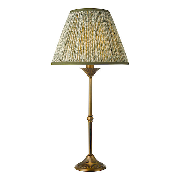 Dar Lighting Lydian Antique Bronze Table Lamp With Shade