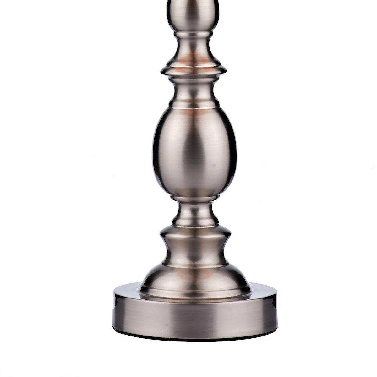 Dar Lighting Madrid Satin Chrome Table Lamp With Shade
