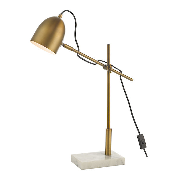 Dar Lighting Mendal Bronze & Marble Task Lamp