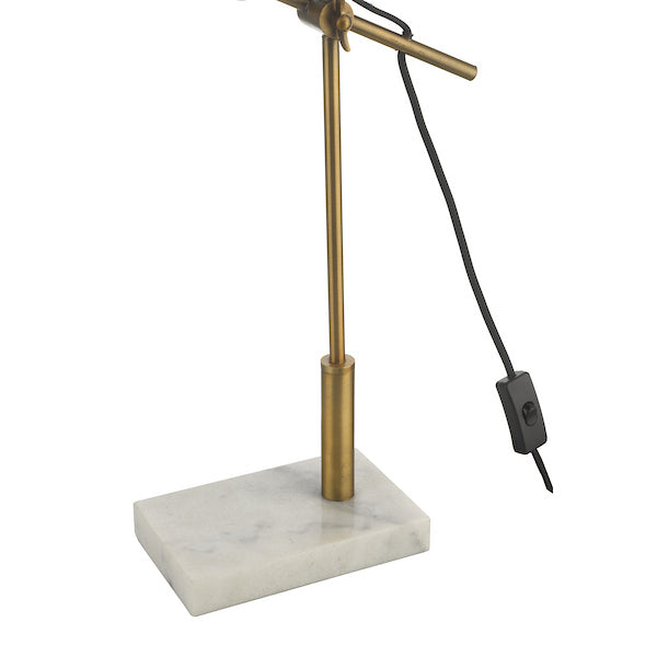 Dar Lighting Mendal Bronze & Marble Task Lamp