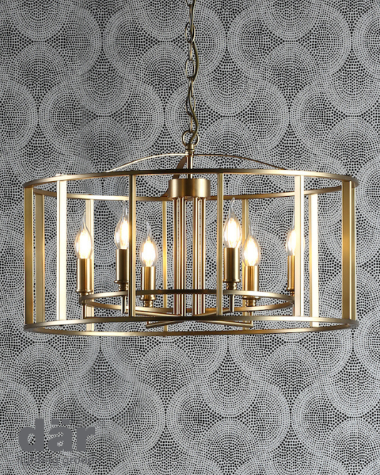 Dar Lighting Myka 6 Light Brushed Bronze Pendant
