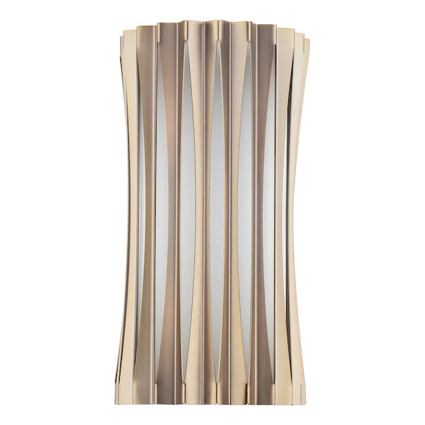 Dar Lighting Netra 2 Light Satin Bronze & Ivory Wall Light