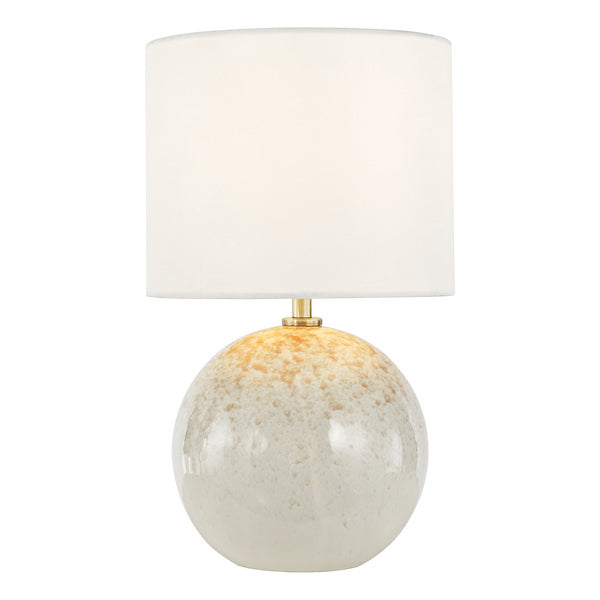Dar Lighting Nicolette Pink & Cream Ceramic Table Lamp With Linen Shade (Twin Pack)