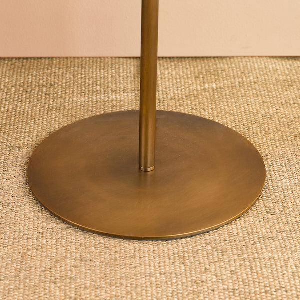 Dar Lighting Noura Antique Bronze & Ivory Ivory Scallop Shade Floor Lamp