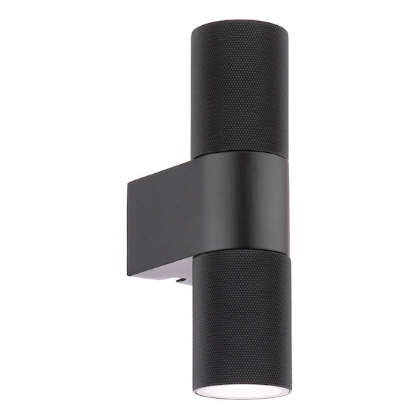 Dar Lighting Obi 2 Light IP54 Outdoor Matt Black Wall Light
