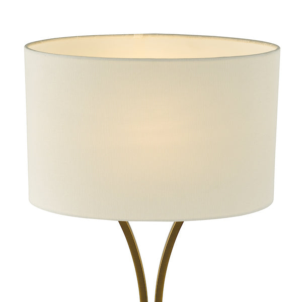 Dar Lighting Oporto Aged Brass Table Lamp With Shade