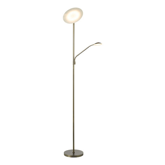 Dar Lighting Osbert Mother & Child Satin Bronze LED Floor Lamp