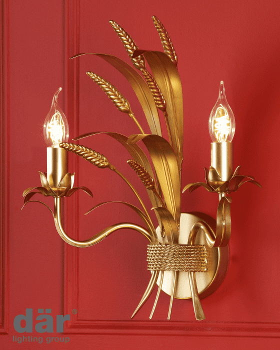 Dar Lighting Phaedra Gold Wall Light