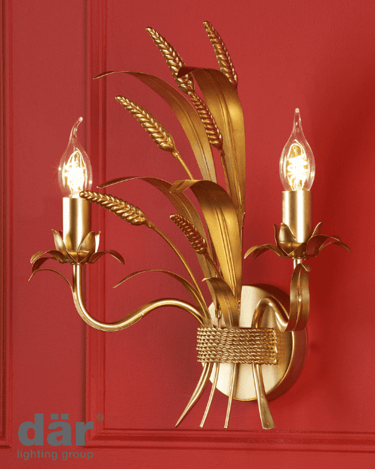 Dar Lighting Phaedra Gold Wall Light
