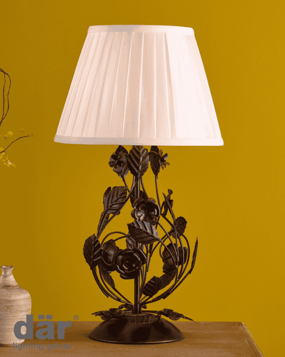 Dar Lighting Priscilla Black/Bronze Table Lamp Base Only