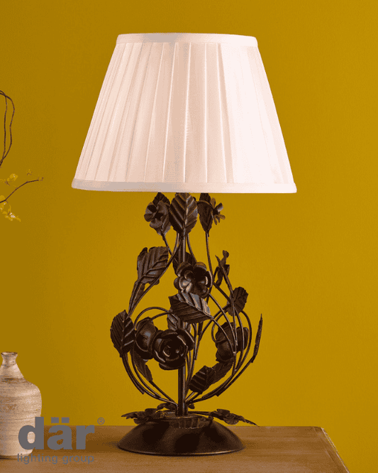 Dar Lighting Priscilla Black/Bronze Table Lamp Base Only