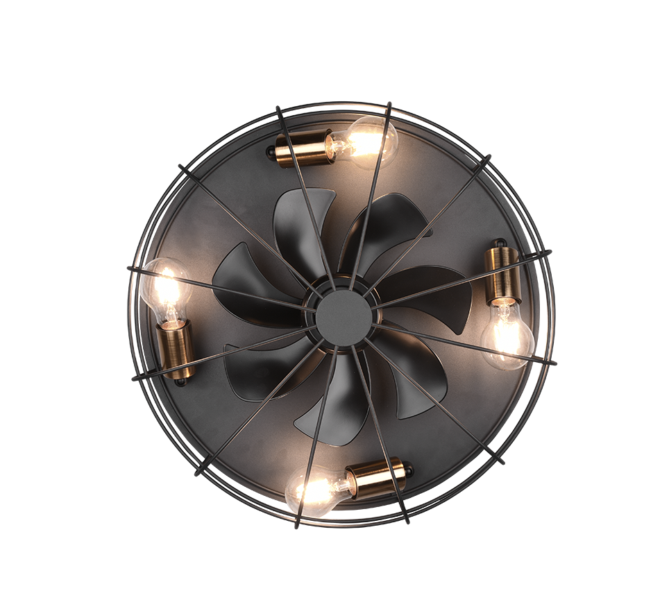 Trio Lighting Trondheim Black Ceiling Fan Light