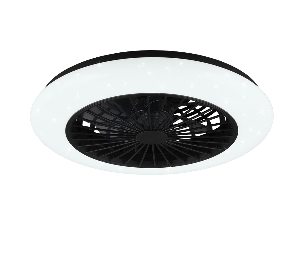 Trio Lighting Stralsund LED Black Ceiling Fan Light