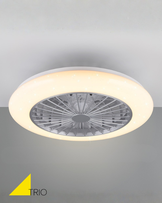 Trio Lighting Stralsund LED White Ceiling Fan Light