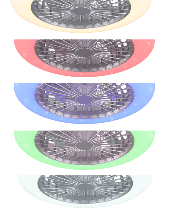 Trio Lighting Stralsund LED Colour Changing Ceiling Fan Light