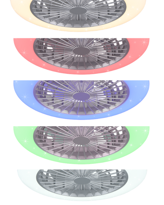 Trio Lighting Stralsund LED Colour Changing Ceiling Fan Light