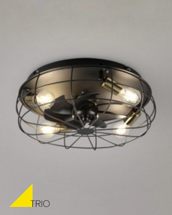 Trio Lighting Trondheim Black Ceiling Fan Light